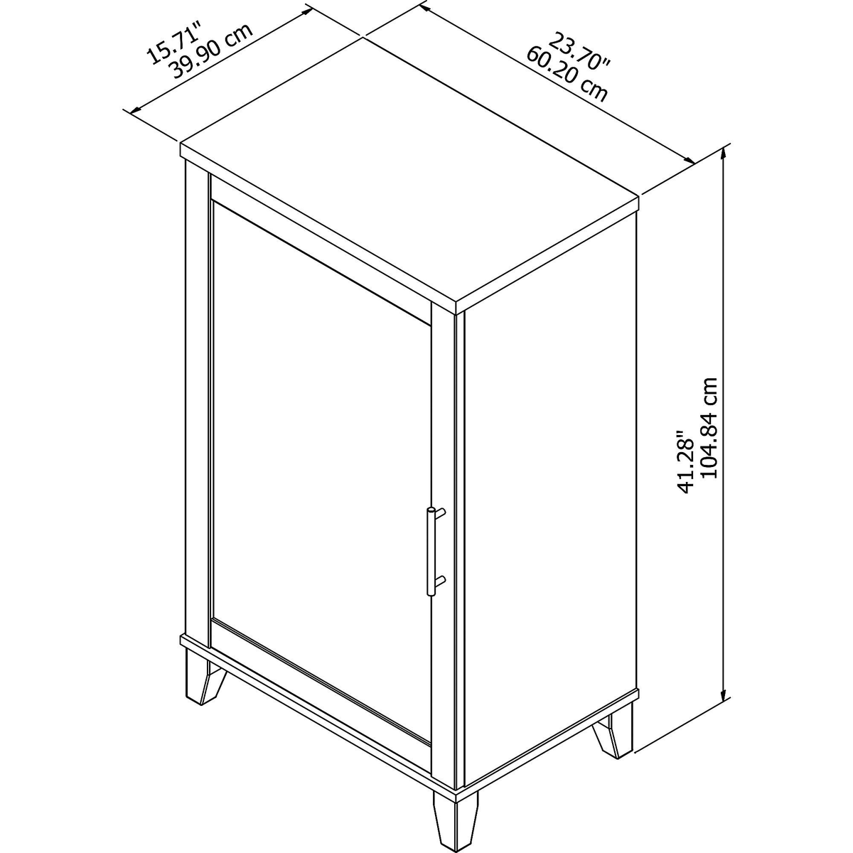 Ash Gray Media Storage Cabinet D68225