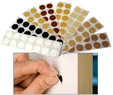Almond PVC 9/16x22 Peel & Stick Screw Caps, 260 ct N756177