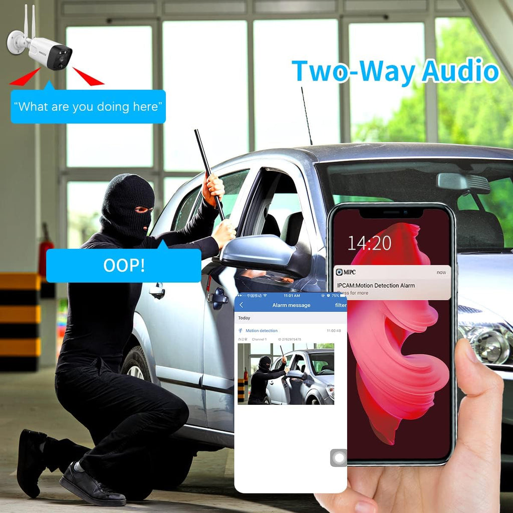 3K 5.0MP Wireless Security Camera System with 2TB Hard Drive E1382