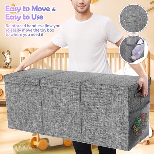 Extra Large Collapsible Toy Chest, Gray M781362