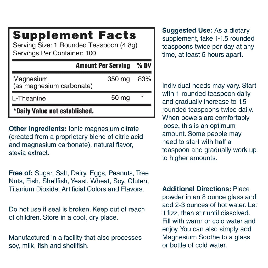 Magnesium Powder 350mg 16.9 oz N25975