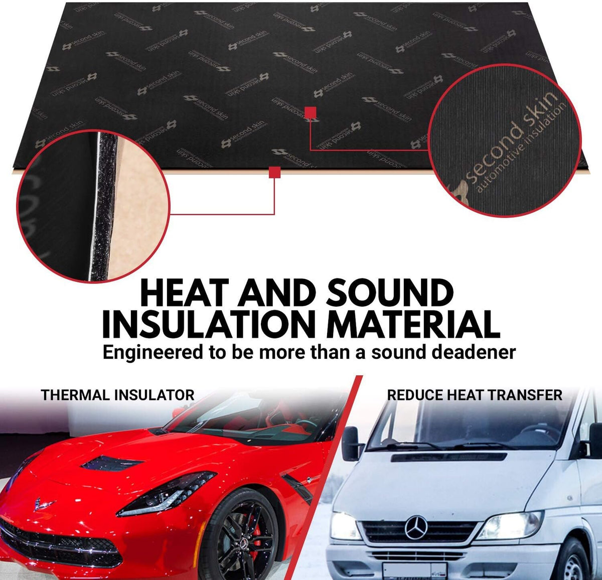 1mm Butyl Rubber Car Sound Deadening Material 10 Sq Ft 5 Sheets M776