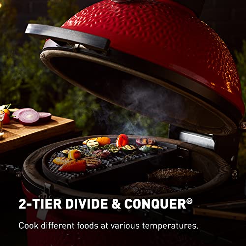 18-inch Ceramic Charcoal Grill and Smoker with Cart P48337