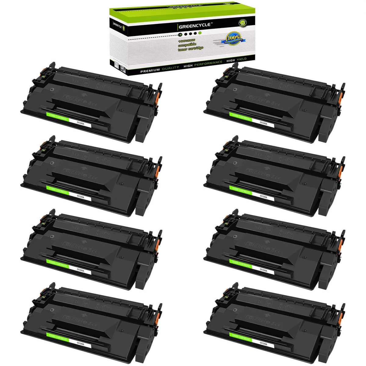 8 Pack Black Toner Cartridge Replacement G53010