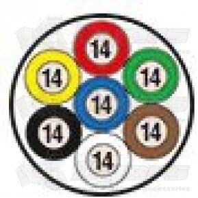 14 Gauge 7 Way Conductor RV Trailer Cable Cord R476