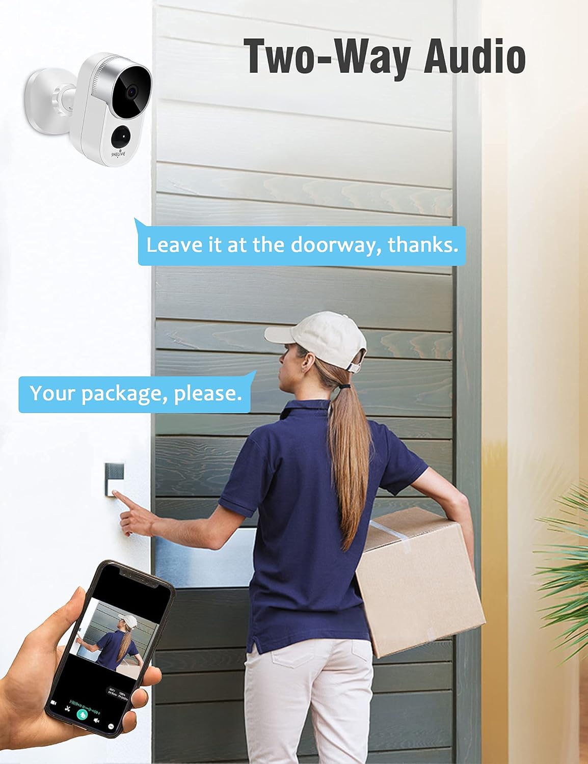 Wireless Rechargeable Battery 1080P HD Waterproof Security Camera V1067