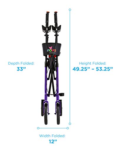 Blue Upright Rollator Walker with Forearm Platform B188503
