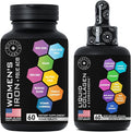 Liquid Collagen with Ashwagandha and Vegan Iron Supplements with Folic Acid Y530