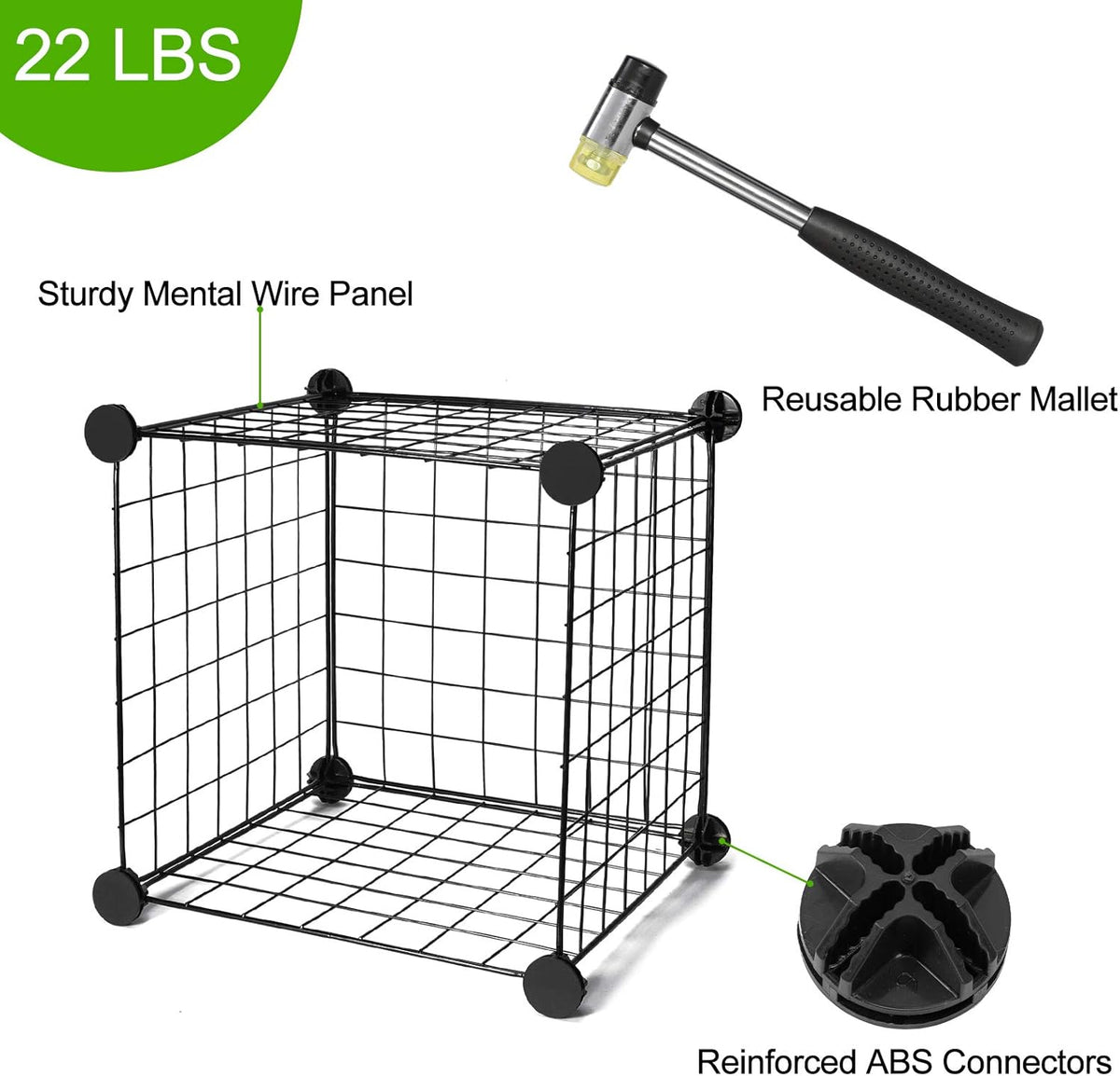 20-Cube Modular Wire Cube Storage Organizer E7475