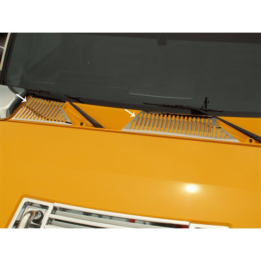 Polished 2pc Wiper Cowl for Hummer H2 P75717