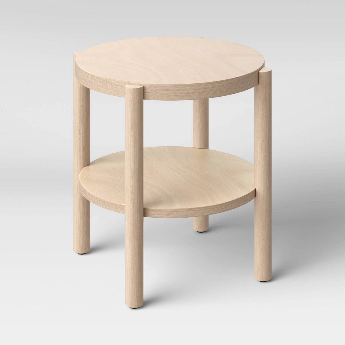 Round Wood Accent Table Natural C28643