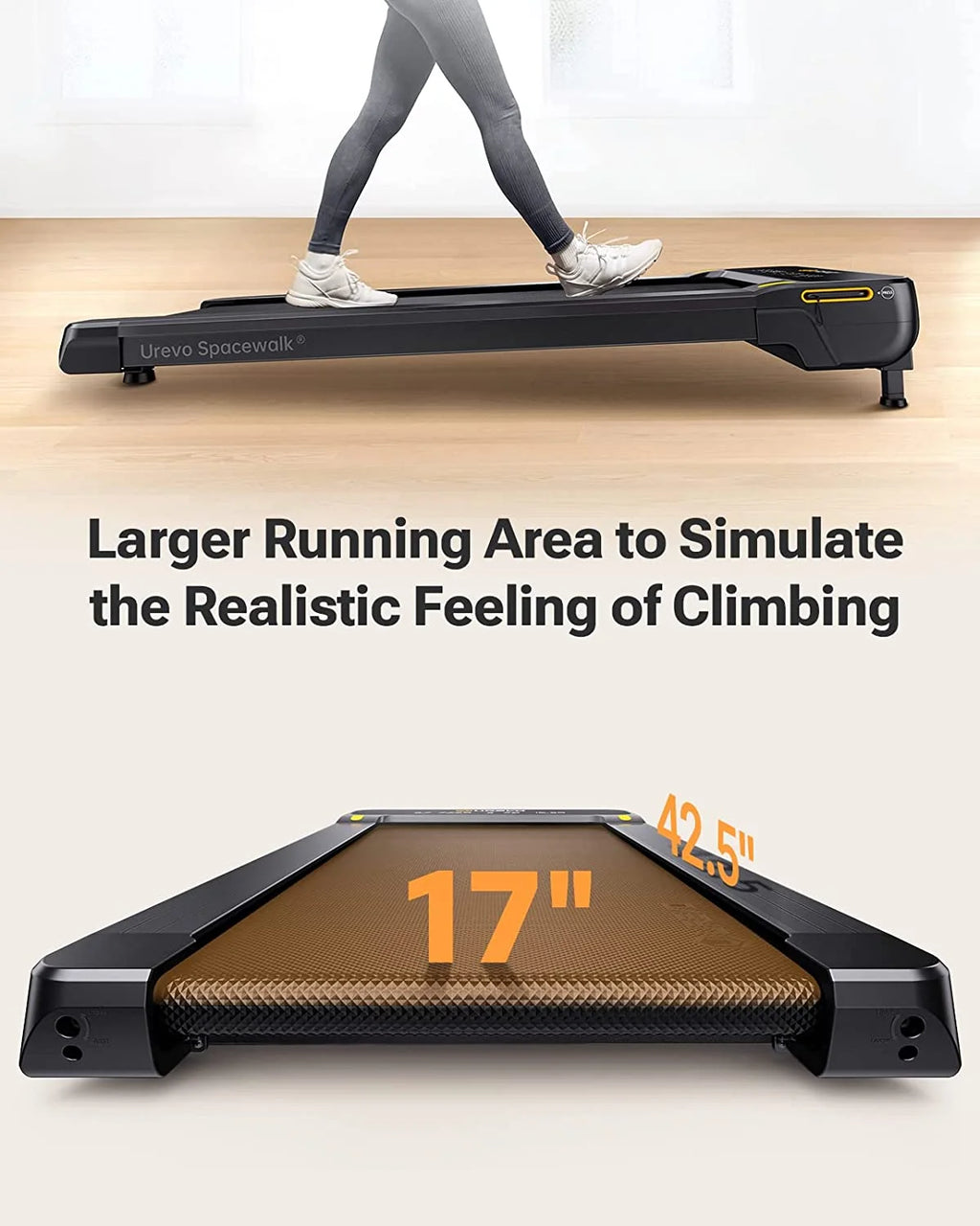 Treadmill with Auto Incline, 2.5 HP Under Desk Walking Pad F977997