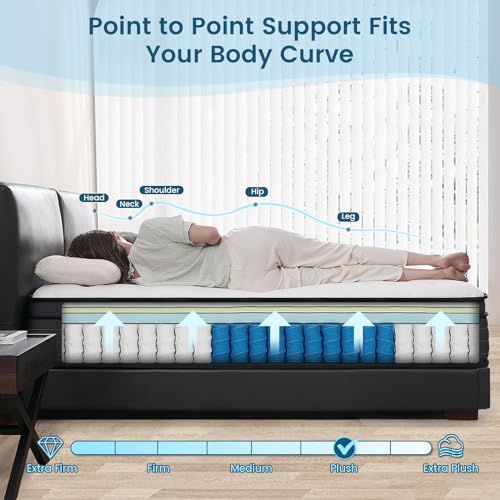 Full Size 12 Inch Memory Foam Hybrid Mattress with Pocket Springs Q810