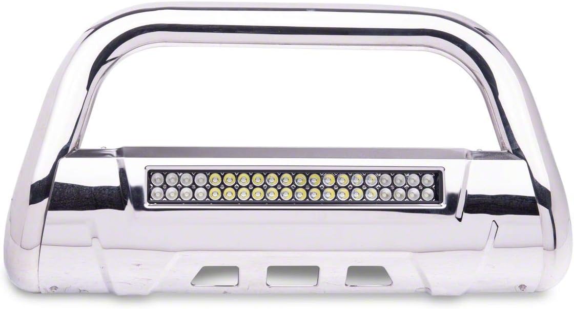 Stainless Steel Bull Bar with Skid Plate and 20-Inch Dual Row LED Light Bar J44933