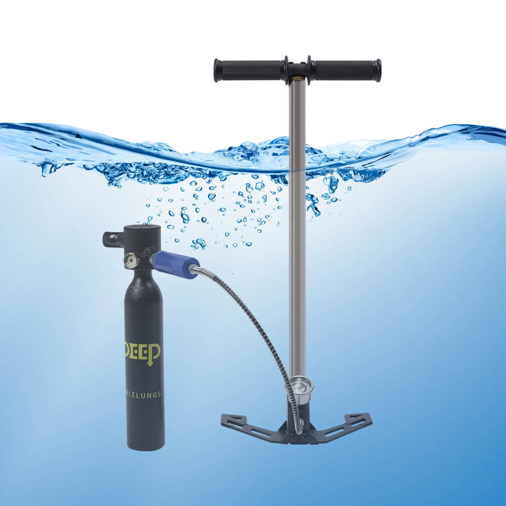 Mini Scuba Diving Case Kit 0.5L Oxygen Tank Pump Equipment M35632