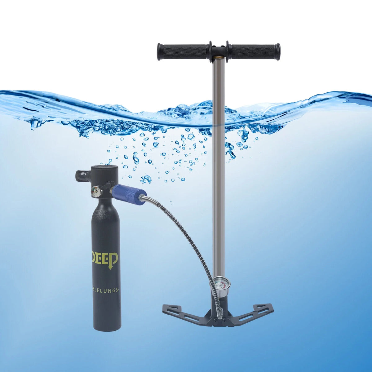 Mini Scuba Diving Case Kit 0.5L Oxygen Tank Pump Equipment M35632