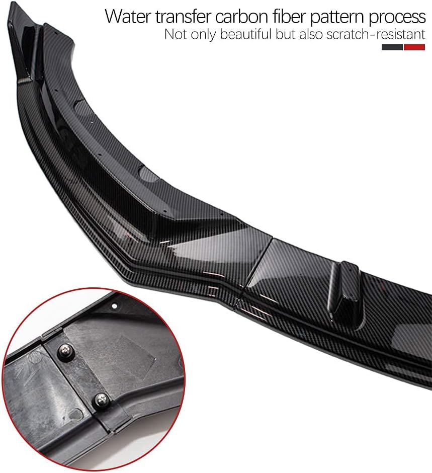 Glossy Carbon Fiber Pattern Front Bumper Lip Kit for Tesla Model Y Z900845