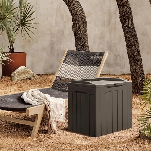 31 Gallon Black Outdoor Storage Box Q819