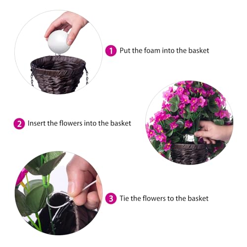 Faux Silk Hanging Flowers Plants Baskets J255