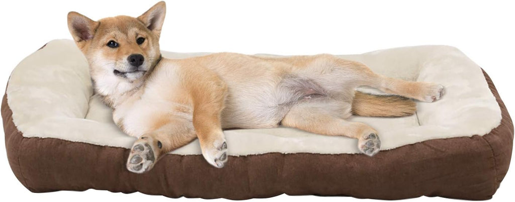 Gray Rectangle Pet Bed, 40 x 30 inches, Plush, Pack of 2 E26862