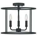 Three Light Semi Flush Mount Matte Black Z7537