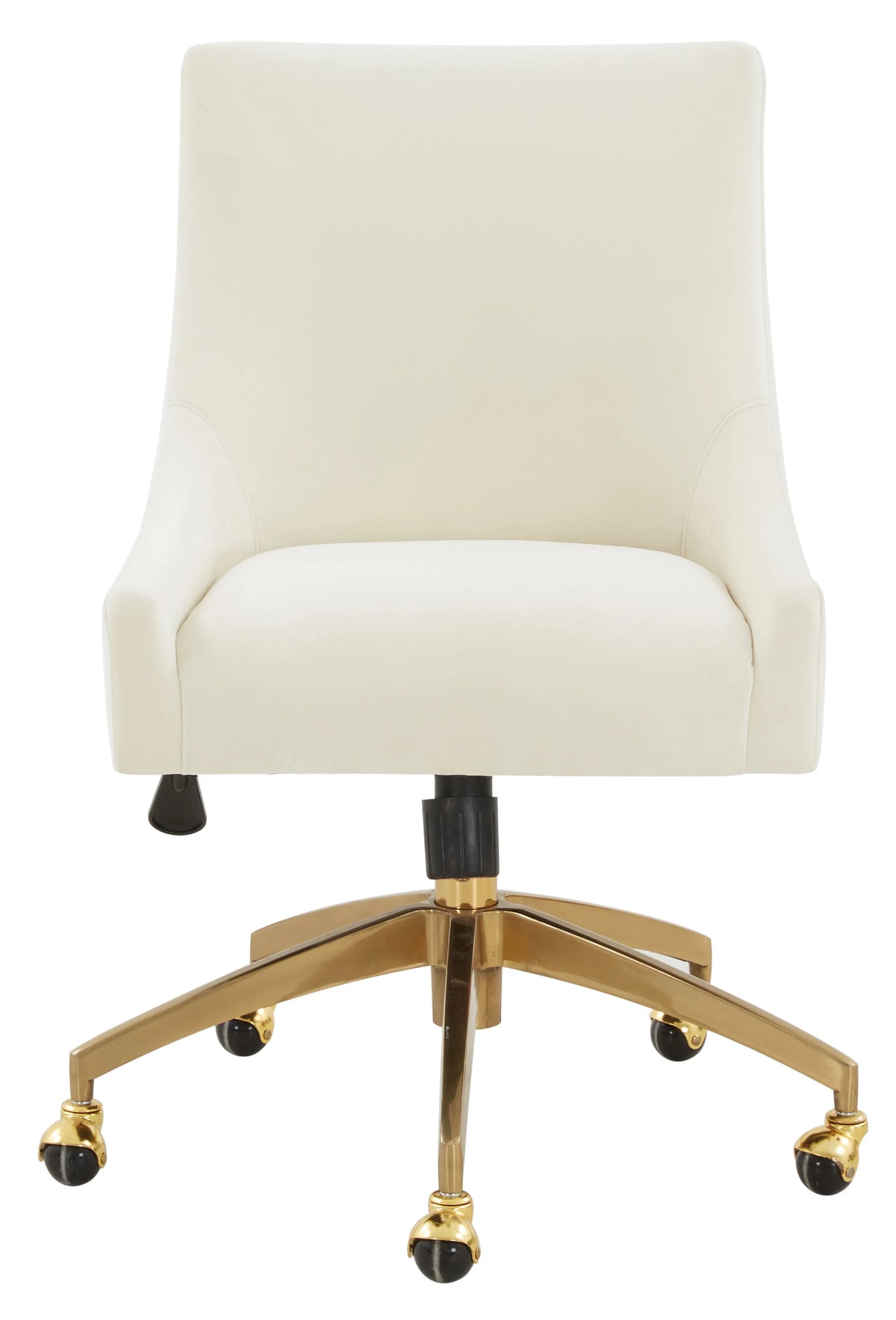 Cream Gold Velvet Adjustable Swivel Desk Chair F7735