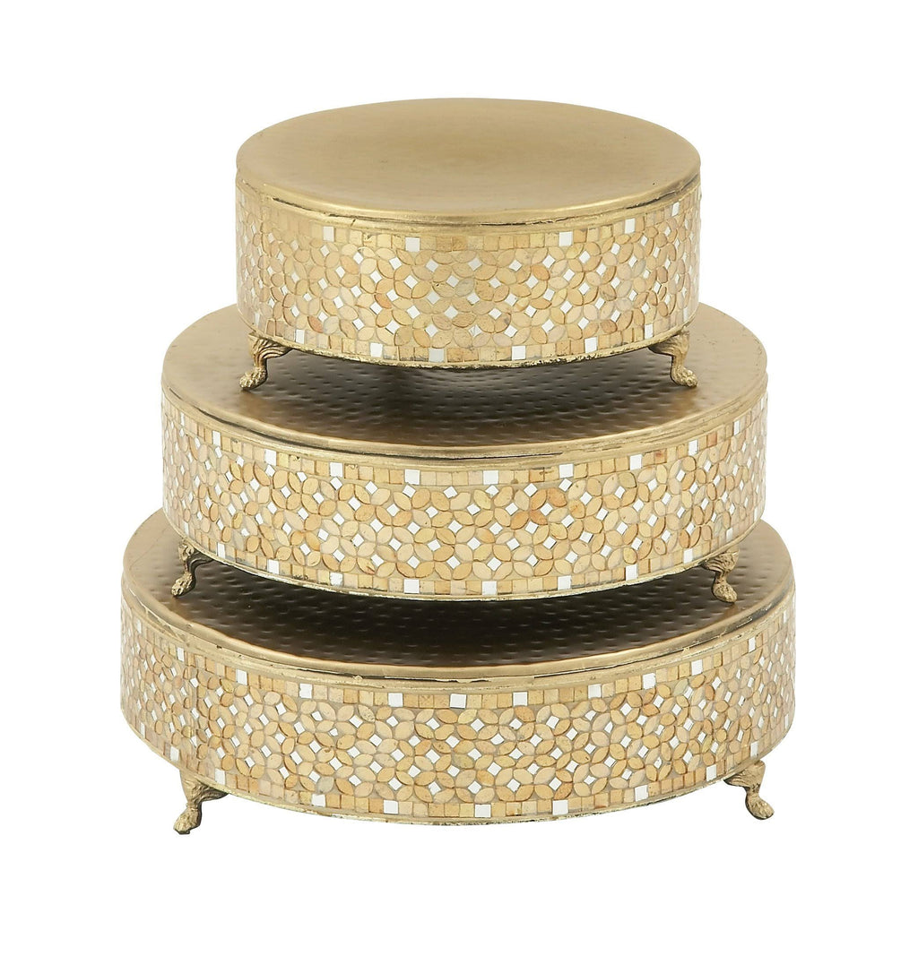 Metal Mosaic Cake Stand (Set of 3) O99137
