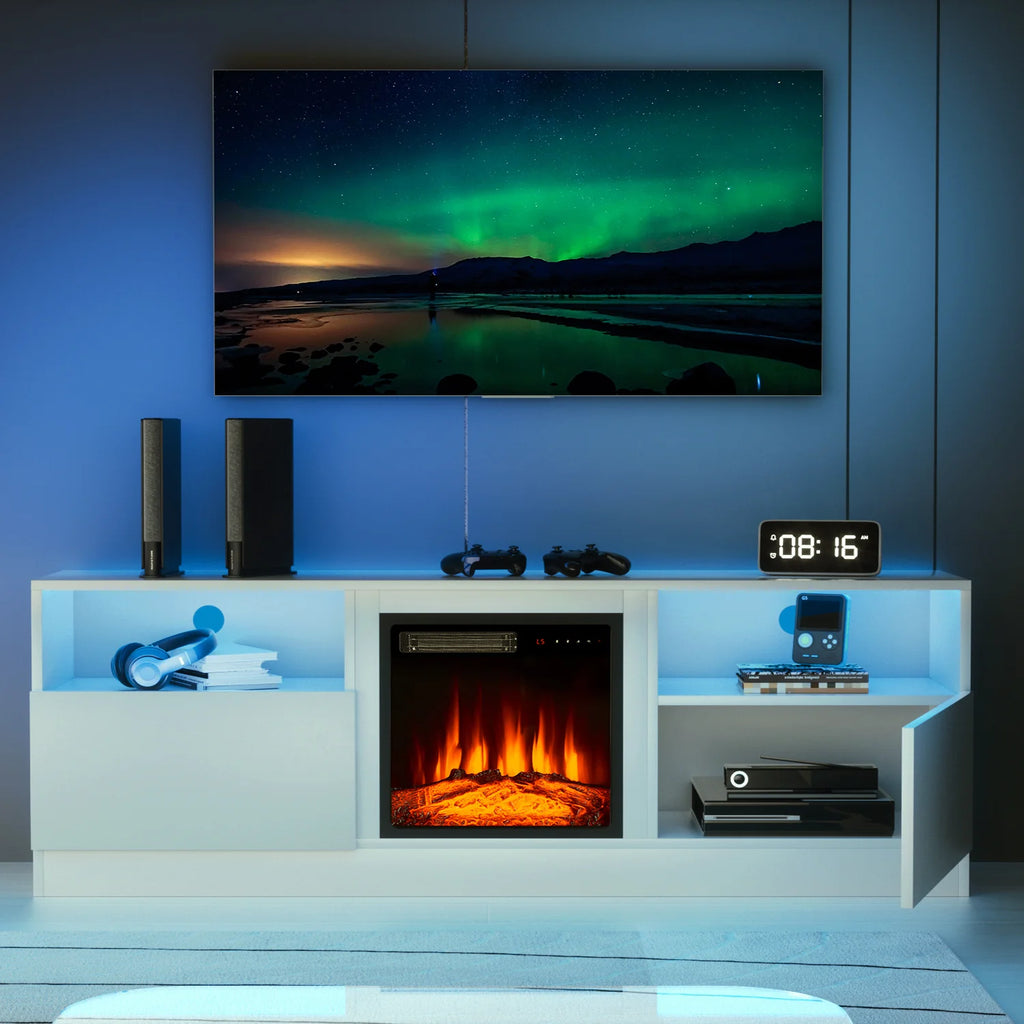 65 Fireplace TV Stand with Electric Fireplace Y687