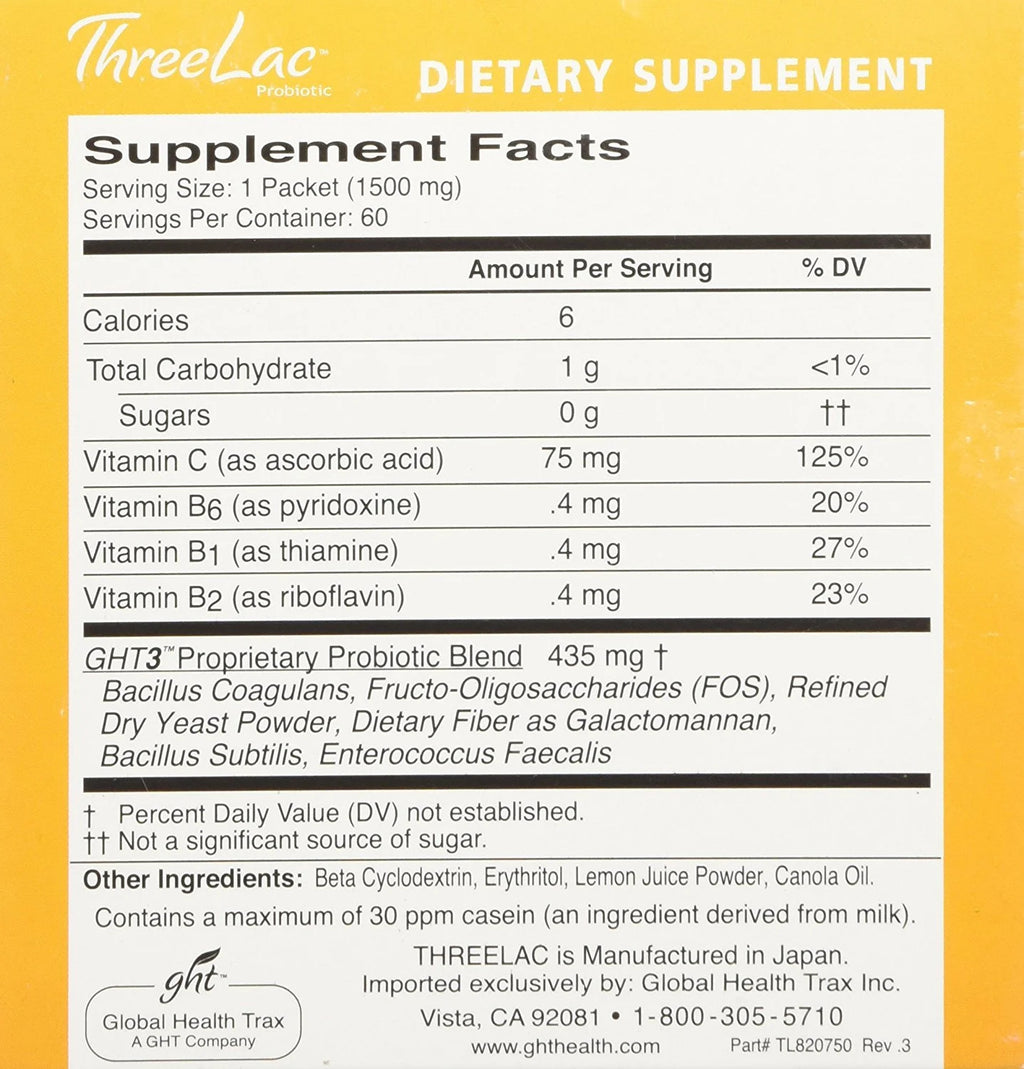 Probiotic Dietary Supplement Lemon Flavor 60 Packets L371934