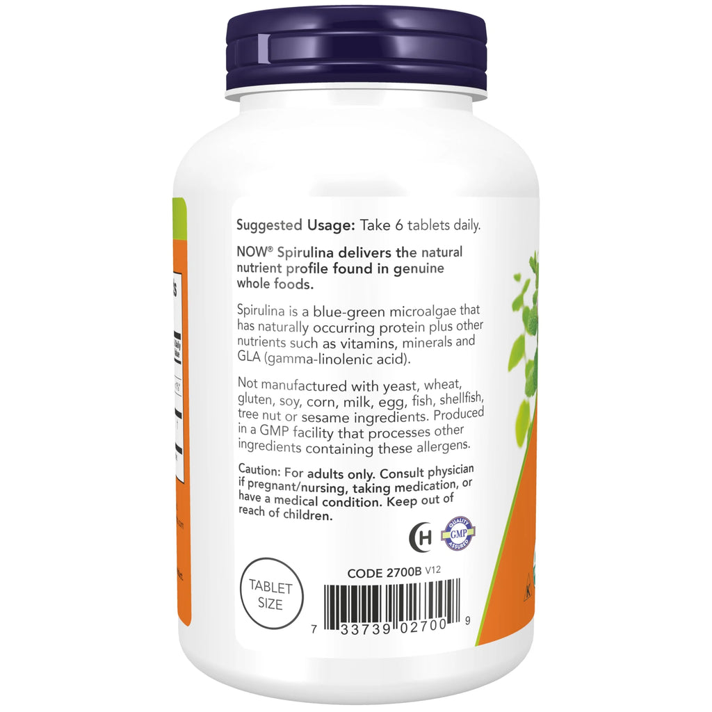 Organic Spirulina 500 Mg Tablets N960