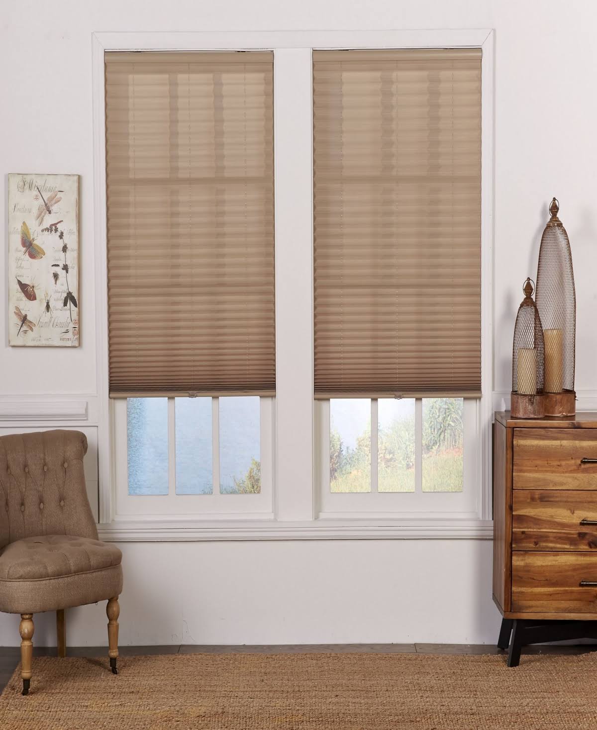 Cordless Light Filtering Pleated Shade 39.5X64 Camel K907
