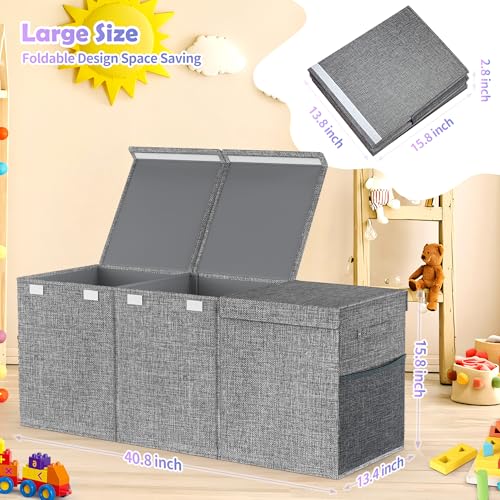 Extra Large Collapsible Toy Chest, Gray M781362