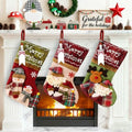 3 Pack Christmas Stockings with Santa Snowman Reindeer Design G78422