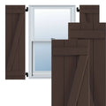 Raisin Brown PVC Board and Batten Shutters (Per Pair) A650