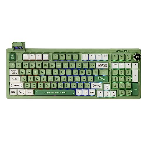 97 Keys Gasket Mechanical Keyboard with Customizable Display Screen, Knob, Hot Swappable Socket, 5000mAh Battery T2630