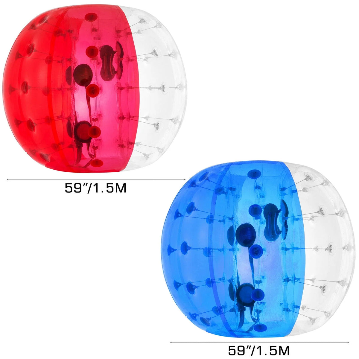 2PC Inflatable Bumper Balls 5 ft Diameter Red & Blue E32076