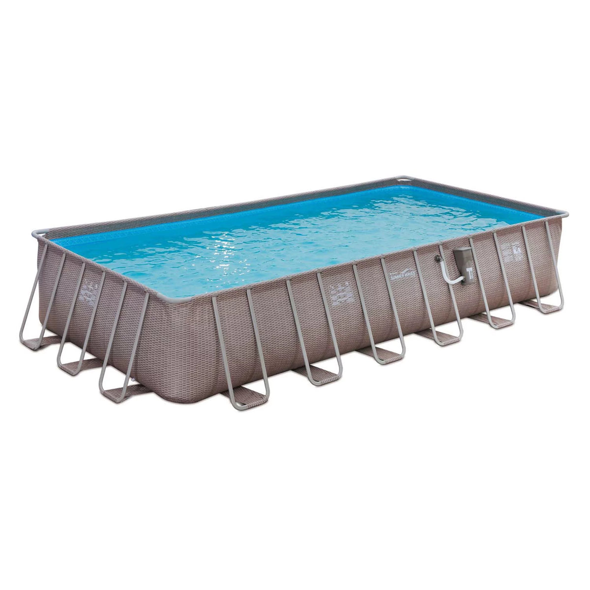 24 x 12 x 4.5' Rectangle Above Ground Frame Swimming Pool Set I294847