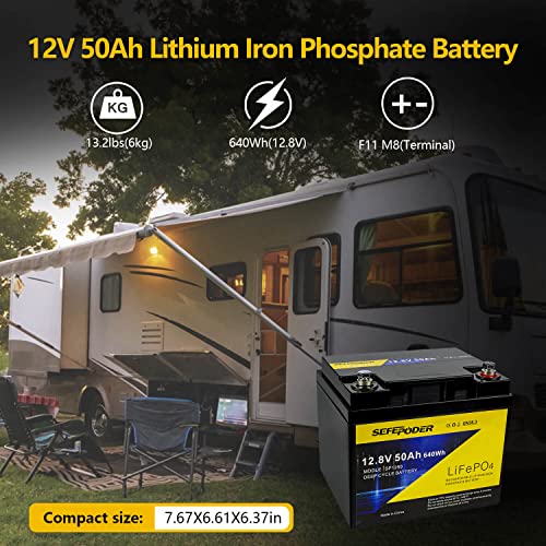2 Pack 12V 15Ah LiFePO4 Deep Cycle Rechargeable Battery with 16A BMS M762