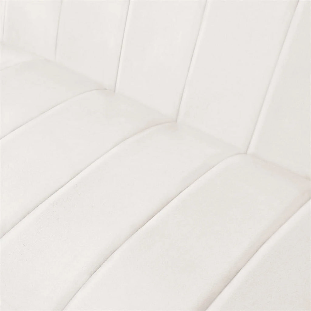 Cream Gold Velvet Steel Sofa S95504