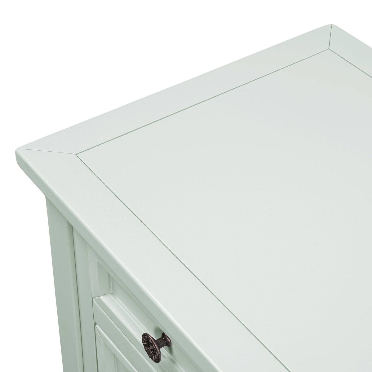 Light Blue Pine Console Table with 7 Drawers, 1 Cabinet, 1 Shelf N32833