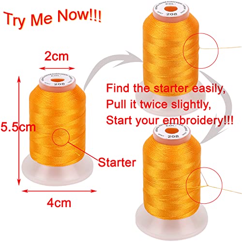 63 Spools Polyester Machine Embroidery Thread Kit 500M L397