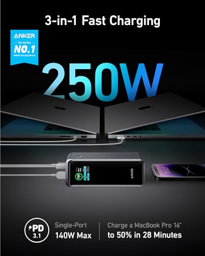 27,650mAh 250W Power Bank with 100W Charging Base, 3-Port Portable Charger J9626