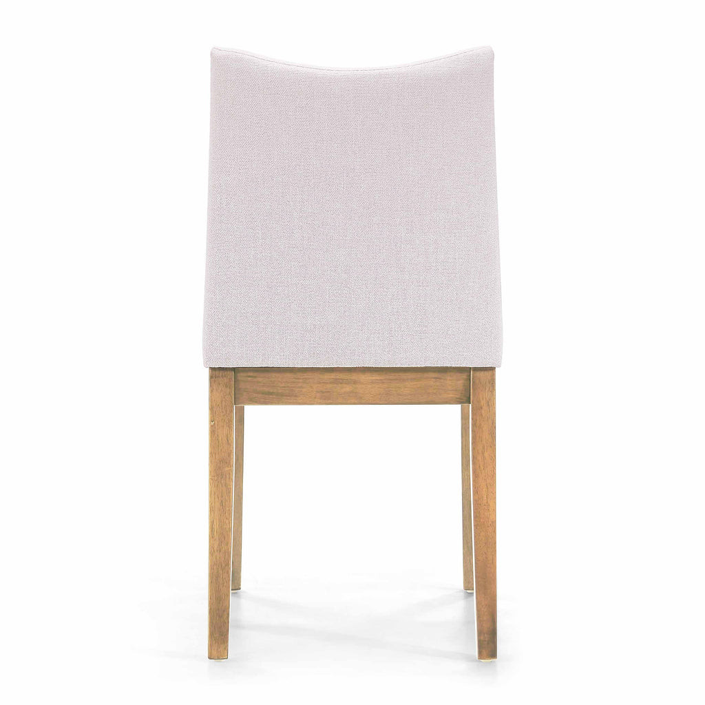 Set of 2 Light Beige Fabric Upholstered Dining Chairs V5521