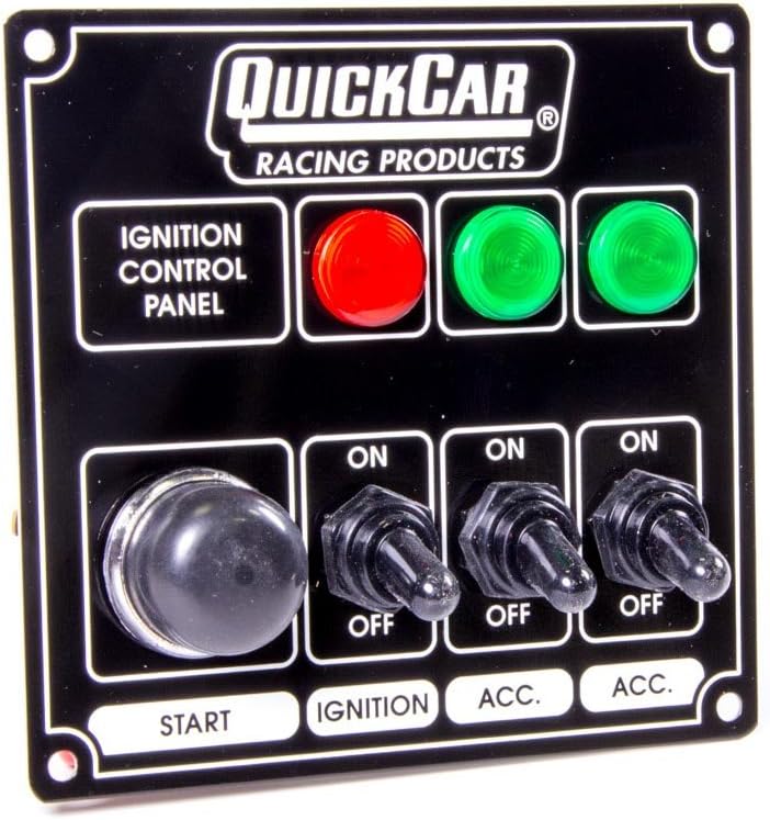 Ignition Panel Black with 2 ACC. & Lights Pack of 2 B4466