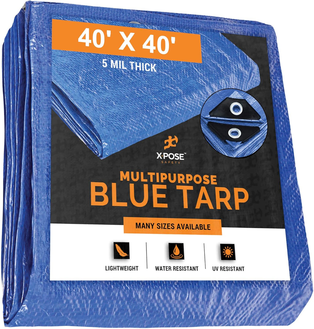 Brown Poly Tarp 20' x 30' 5 Mil Thick Polyethylene Pack of 2 O188