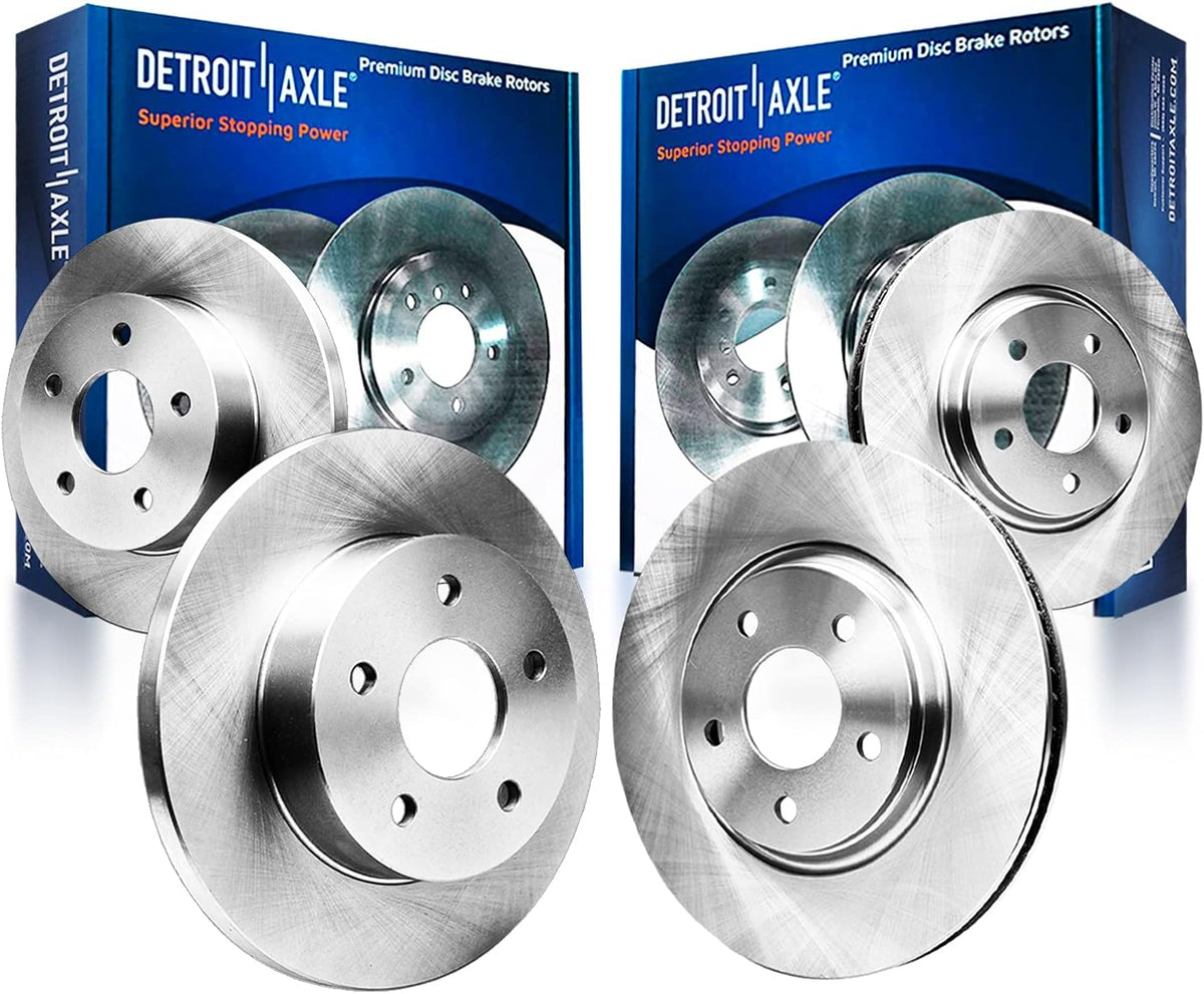 Front and Rear Disc Brake Rotors 4pc Set B6779