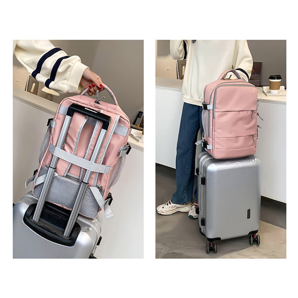 Outdoor Hiking Bag Travel Laptop Backpack with USB Charging Port Water Resistant Daypack J22525