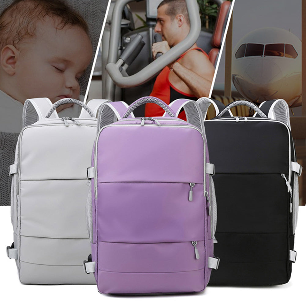 Outdoor Hiking Bag Travel Laptop Backpack with USB Charging Port Water Resistant Daypack J22525