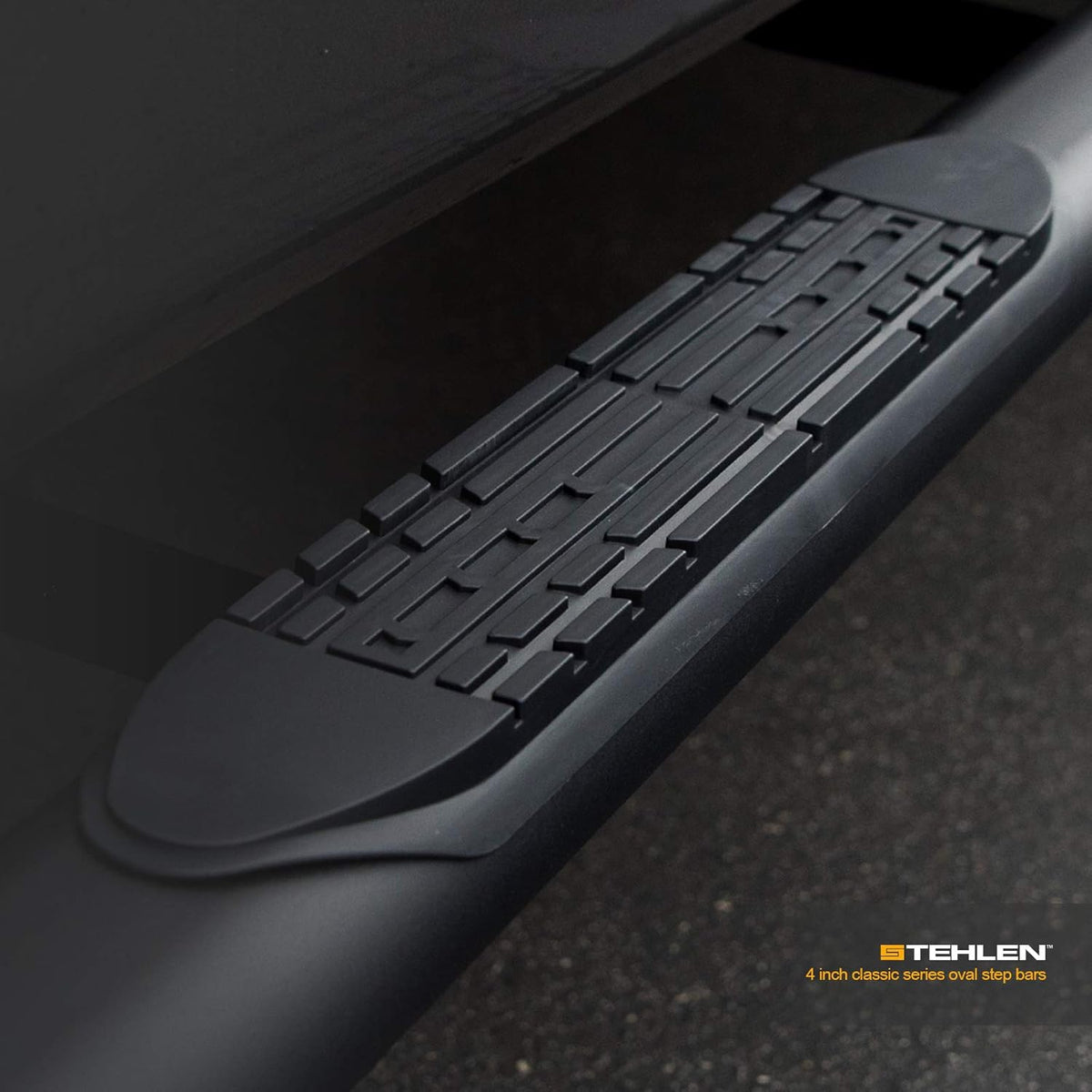 4 Oval Side Step Nerf Bars Matte Black Crew Cab B6500