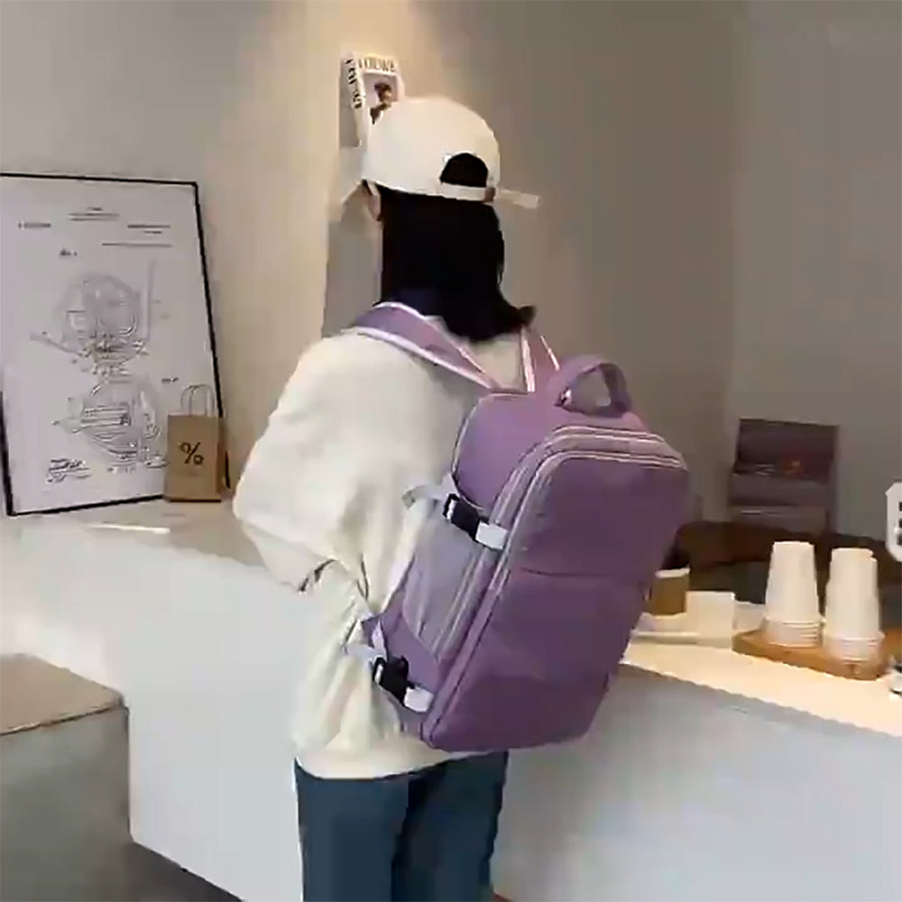 Outdoor Hiking Bag Travel Laptop Backpack with USB Charging Port Water Resistant Daypack J22525